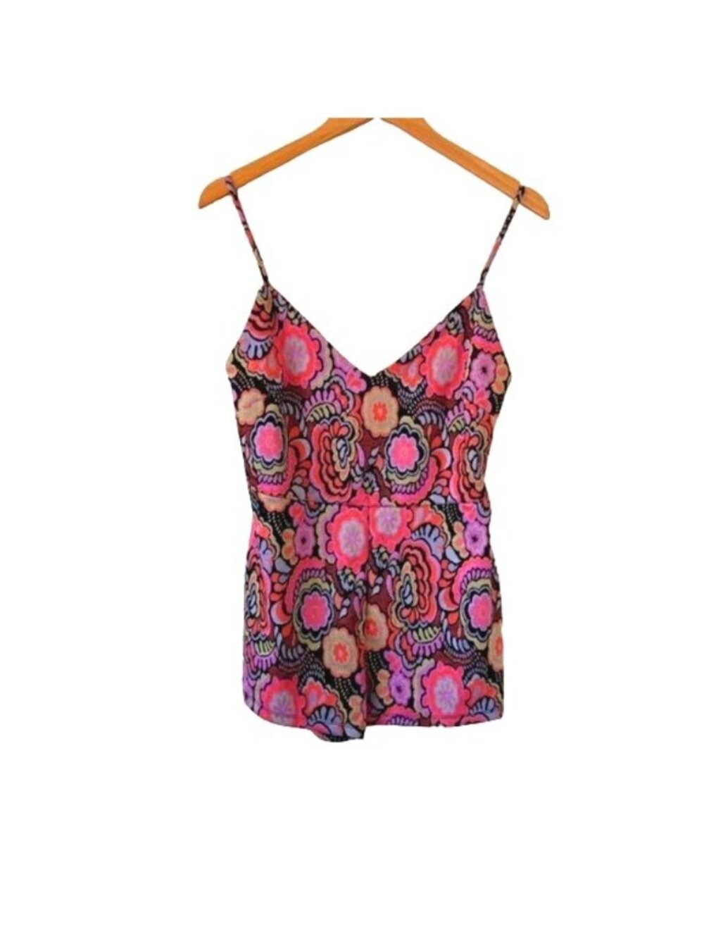 Zara Floral Multicolor Jacquard Knit Sleeveless Romper - Picture 5 of 7